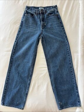Just Black Denim Straight-Leg Jeans in Classic Blue Denim